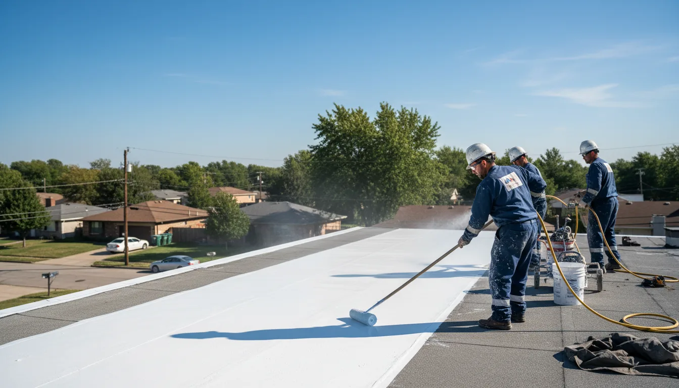 Commercial roof coating in Roseville, MI near me